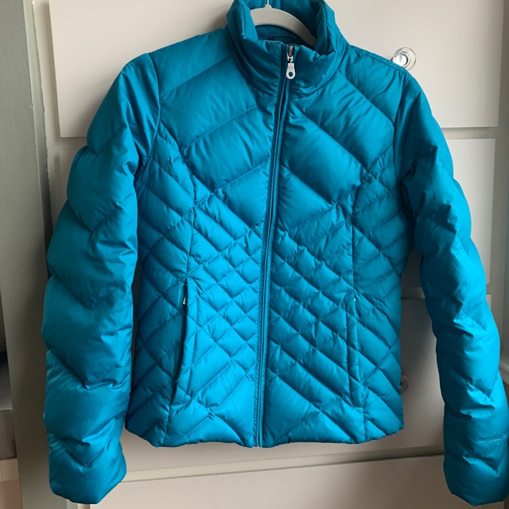 Eddie Bauer Teal Puffer Down Coat